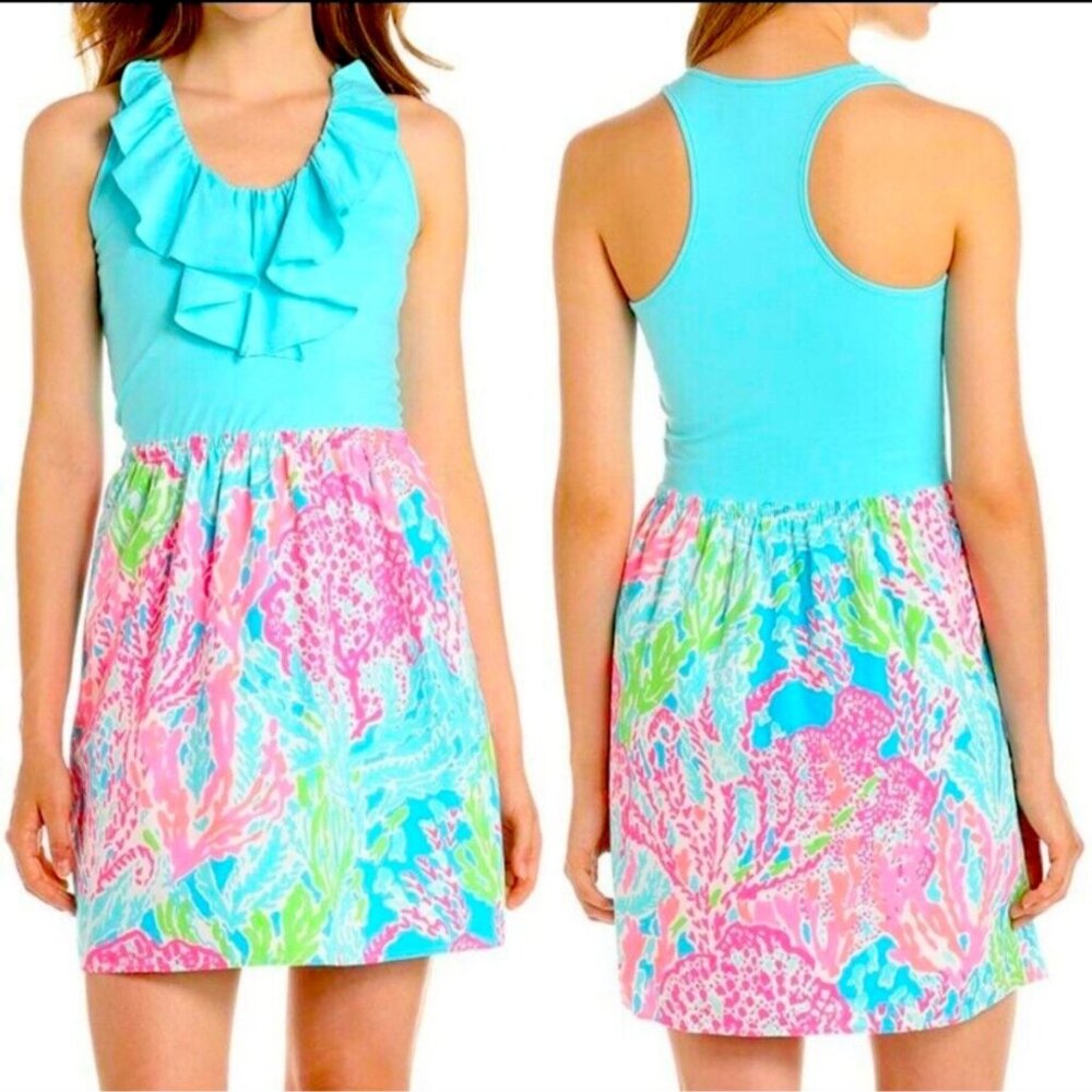 Lilly Pulitzer Danita Let's Cha Cha Ruffle Mini Dress
